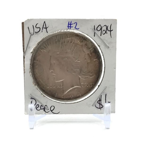 USA PEACE SILVER DOLLAR - 1924