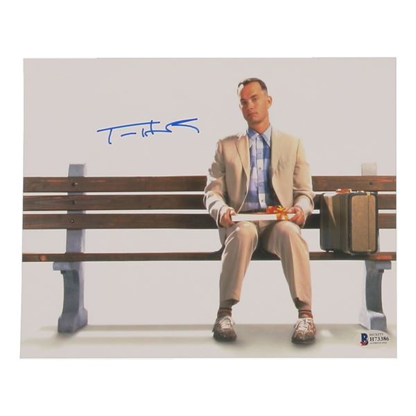 TOM HANKS SIGNED FORREST GUMP 8X10 - BECKETT COA
