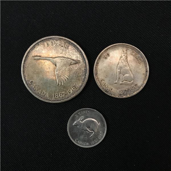 1967 CANADIAN CENTENNIAL SILVER COIN LOT