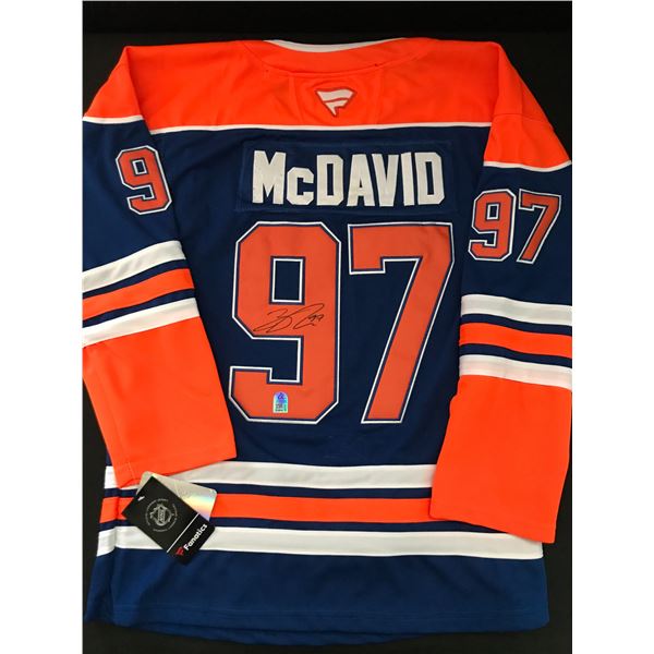 CONNOR MCDAVID SIGNED EDMONTON OILERS CUSTOM JERSEY - AUTOGRAPH ADDICTS COA