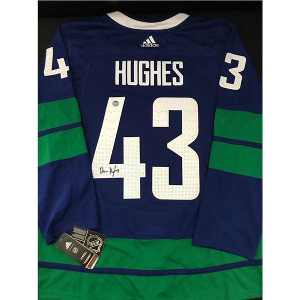 QUINN HUGHES SIGNED VANCOUVER CANUCKS HOCKEY JERSEY - PAST TIME SPORTS COA