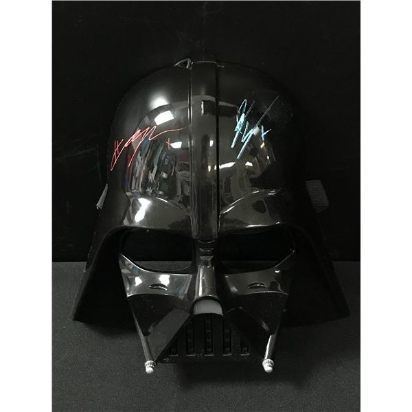 HAYDEN CHRISTENSEN AND EWAN MCGREGOR DUAL SIGNED DARTH VADER HELMET - WWOC COA