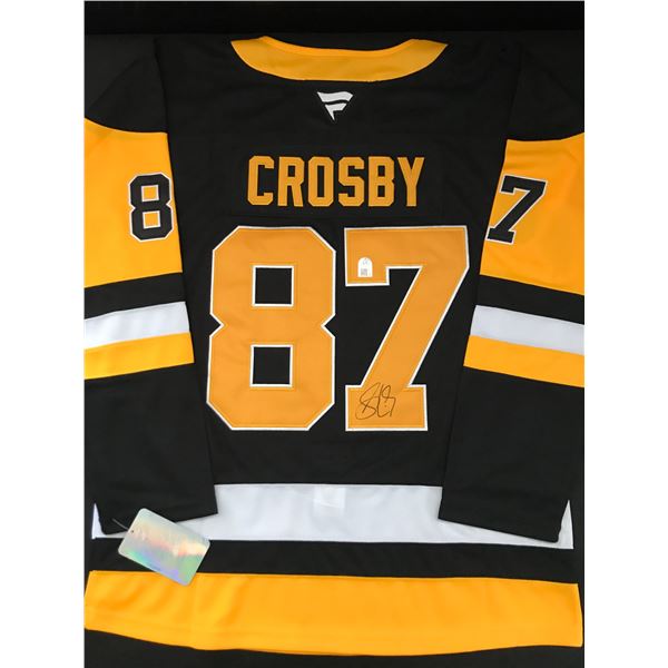 SIDNEY CROSBY SIGNED PITTSBURGH PENGUINS CUSTOM JERSEY - AUTOGRAPH ADDICTS COA