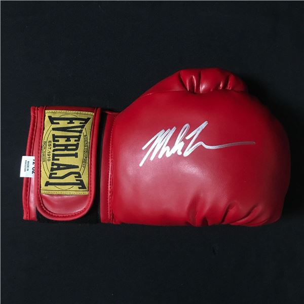 MIKE TYSON SIGNED RED EVERLAST BOXING GLOVE - WWOC COA