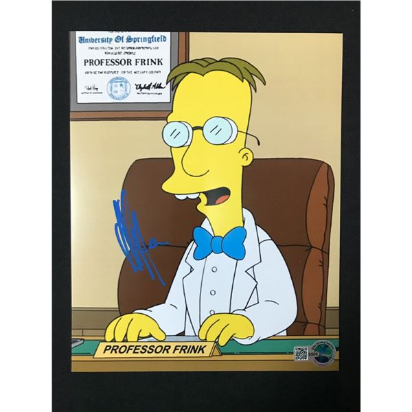 HANK AZARIA SIGNED PROFESSOR FRINK SIMPSONS 8X10 - WWOC COA
