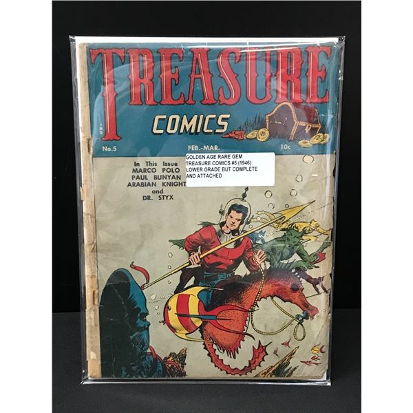 TREASURE COMICS #5 (1946) COMPLETE AND ATTACHED