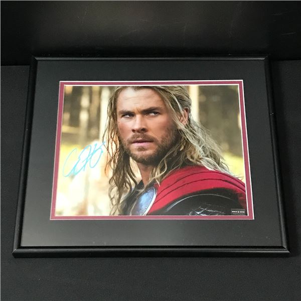 CHRIS HEMSWORTH SIGNED AND FRAMED THOR 8X10 - KB COA