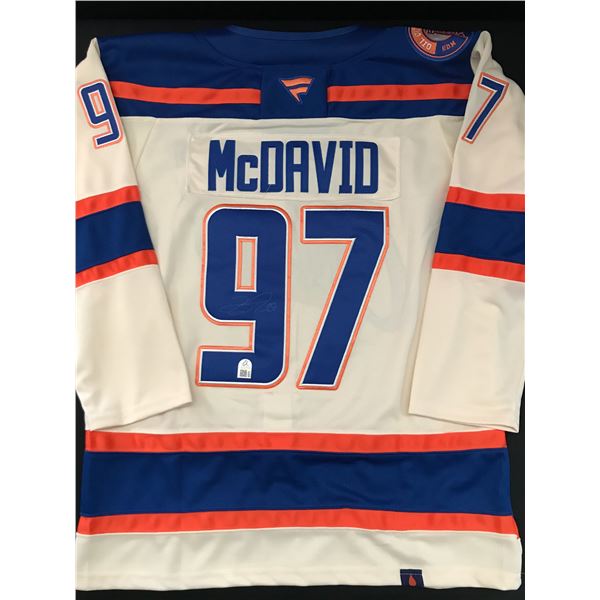 CONNOR MCDAVID SIGNED EDMONTON OILERS CUSTOM JERSEY - AUTOGRAPH ADDICTS COA