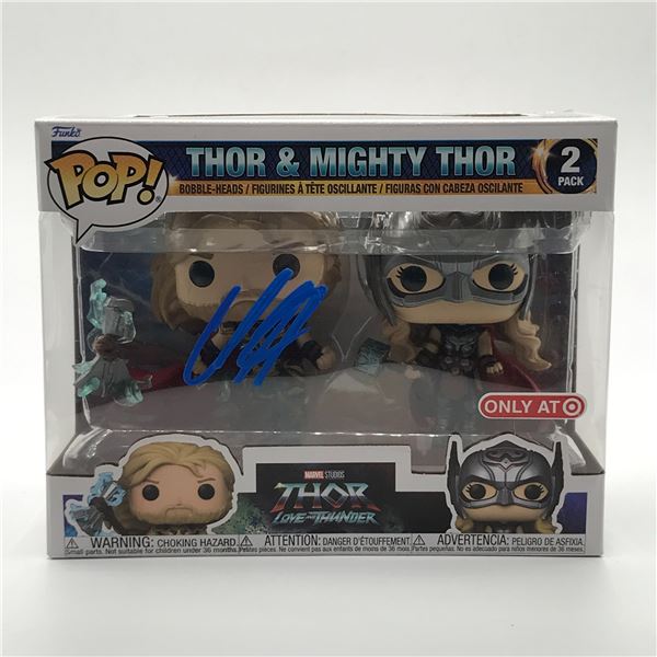 CHRIS EVANS SIGNED THOR & MIGHTY THOR DUAL FUNKO POPS - KB COA