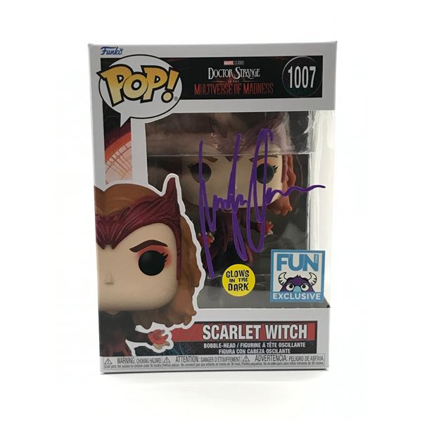 ELIZABETH OLSEN SIGNED SCARLET WITCH FUNKO POP - KB COA