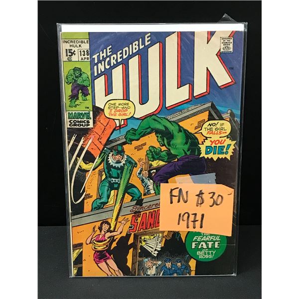 THE INCREDIBLE HULK #138 (1971) - MARVEL COMICS