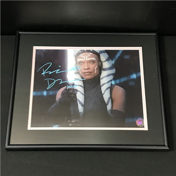 ROSARIO DAWSON SIGNED AND FRAMED AHSOKA STAR WARS 8X10 - KB COA