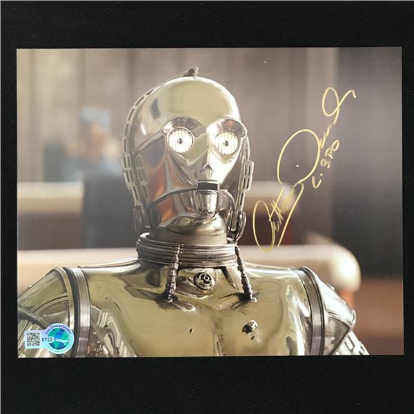 ANTHONY DANIELS SIGNED C3P0 STAR WARS 8X10 - WWOC COA
