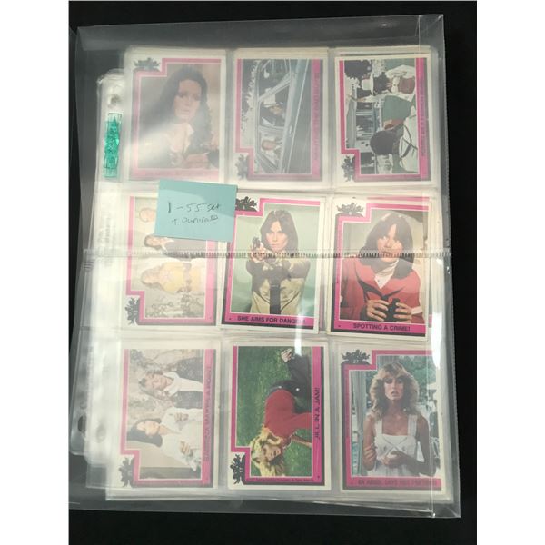 CHARLIES ANGELS TRADING CARDS IN PLASTIC SLEEVES #1-55 PLUS DUPLICATES