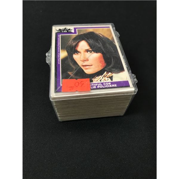 LOT OF CHARLIES ANGELS TRADING CARDS IN PLASTIC CASE
