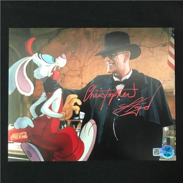 CHRISTOPHER LLOYD SIGNED WHO FRAMED RODGER RABBIT 8X10 - WWOC COA
