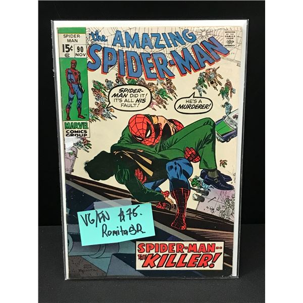 THE AMAZING SPIDERMAN #90 - MARVEL COMICS