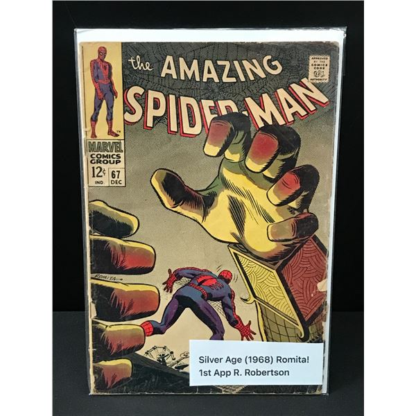 THE AMAZING SPIDERMAN #67 (1968) 1ST APP R. ROBERTSON - MARVEL COMICS