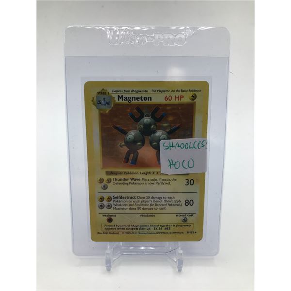 POKEMON TCG MAGNETON SHADOWLESS HOLO TRADING CARD