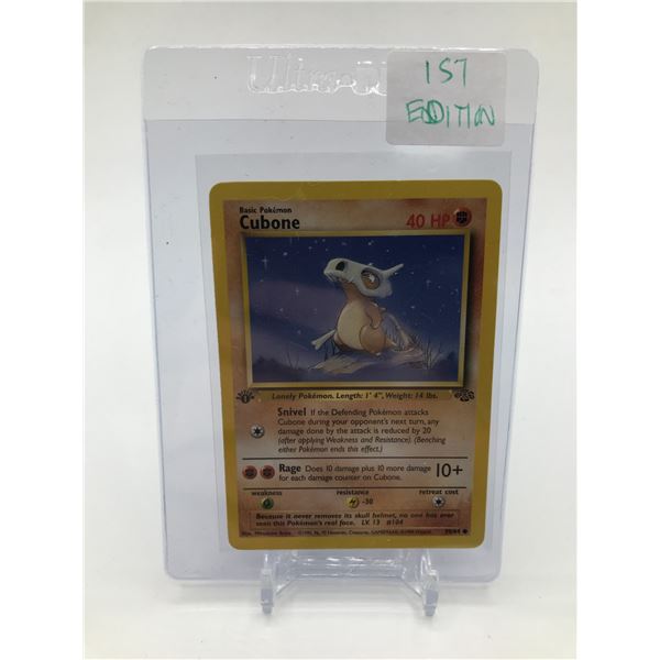 POKEMON TCG 1ST EDITION CUBONE TRADING CARD
