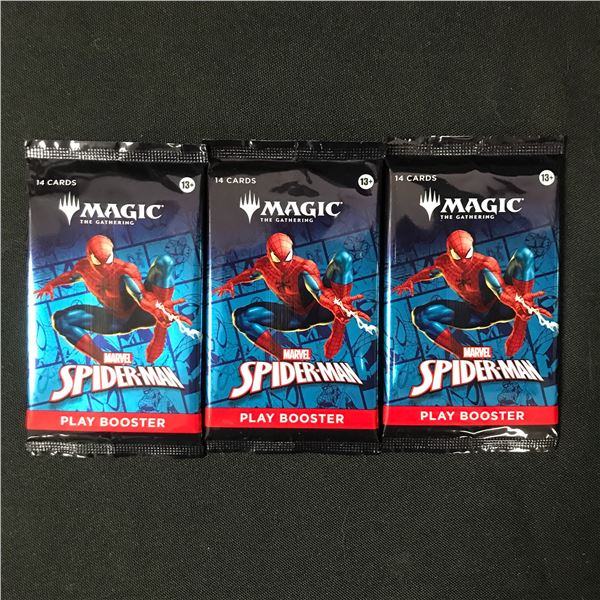 LOT OF 3 MAGIC THE GATHERING MARVEL SPIDERMAN SEALED BOOSTER PACKS