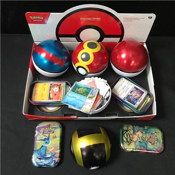 LOT OF POKE BALL AND TINS - BULK