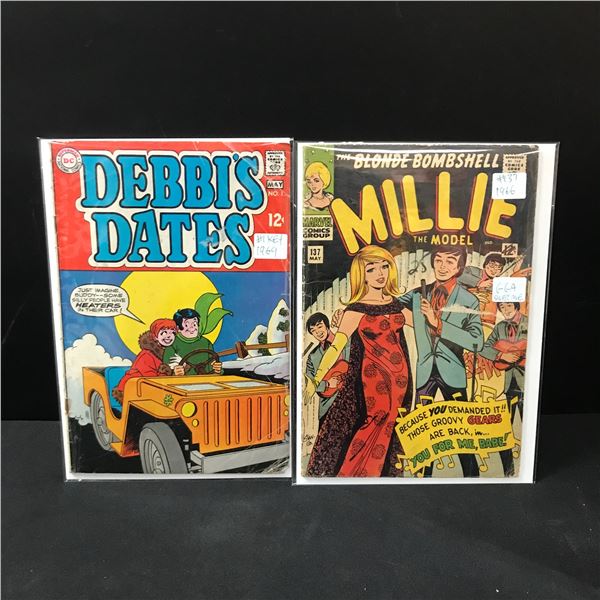 LOT OF 2 ROMANCE BASED COMICS WITH DIFFERENT TITLES - MARVEL & DC