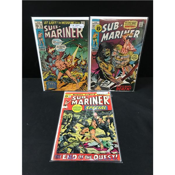 LOT OF 3 SUB MARINER COMICS - MARVEL COMICS