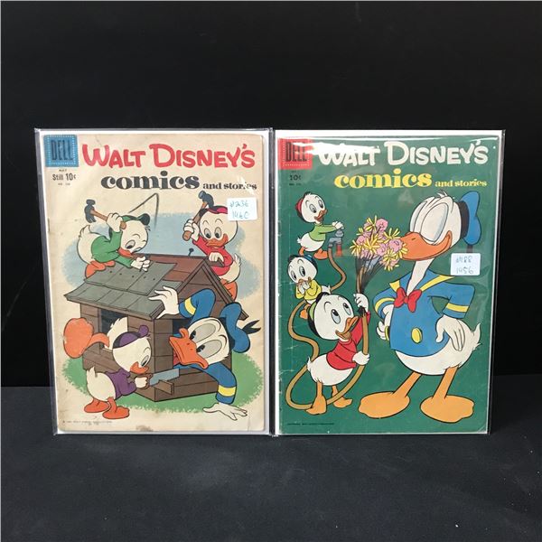 LOT OF 2 WALT DISNEY'S COMICS AND STORIES - DELL COMICS
