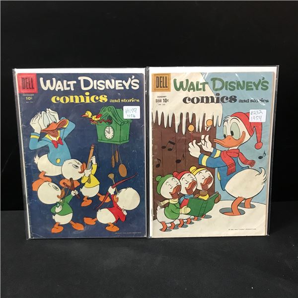 LOT OF 2 WALT DISNEY'S COMICS AND STORIES - DELL COMICS