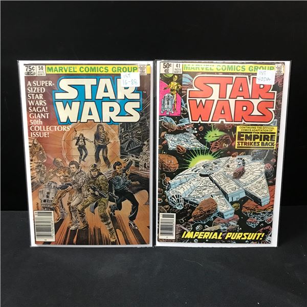 LOT OF 2 STAR WARS COMICS #41 & #50 - MARVEL COMICS