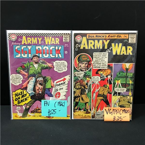 LOT OF 2 ARMY AT WAR COMICS #150 & #169 - DC COMICS