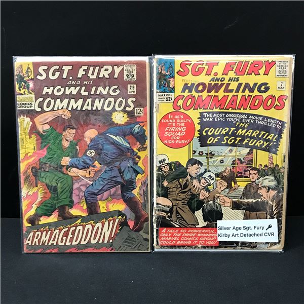 LOT OF 2 SGT FURY AND THE HOWLING COMMANDOS COMICS #7 & #29 - MARVEL COMICS