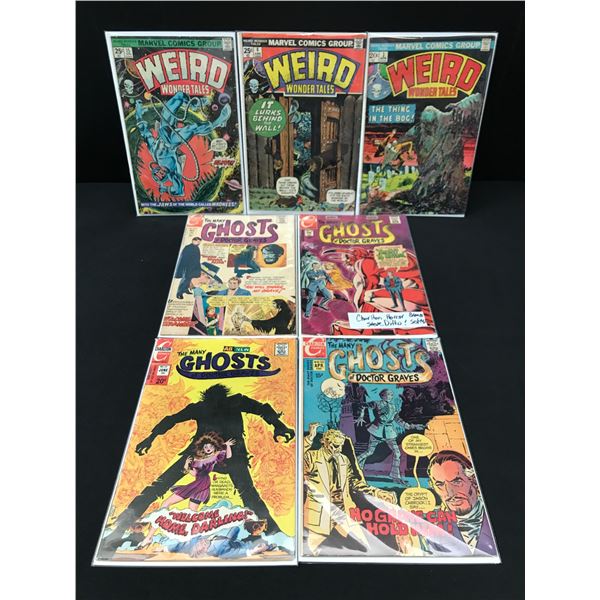 LOT OF 7 MYSTERY AND GHOST BASED COMICS - MARVEL COMICS