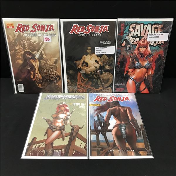 LOT OF 5 RED SONJA COMICS - DYNAMITE COMICS