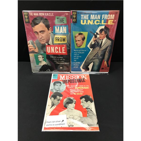LOT OF 3 SPY BASED COMICS - DELL & GOLD KEY COMICS