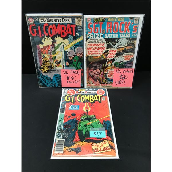 LOT OF 3 WAR BASED DC COMICS - VARIOUS TITLES