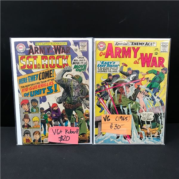 LOT OF 2 ARMY AT WAR COMICS - DC COMICS