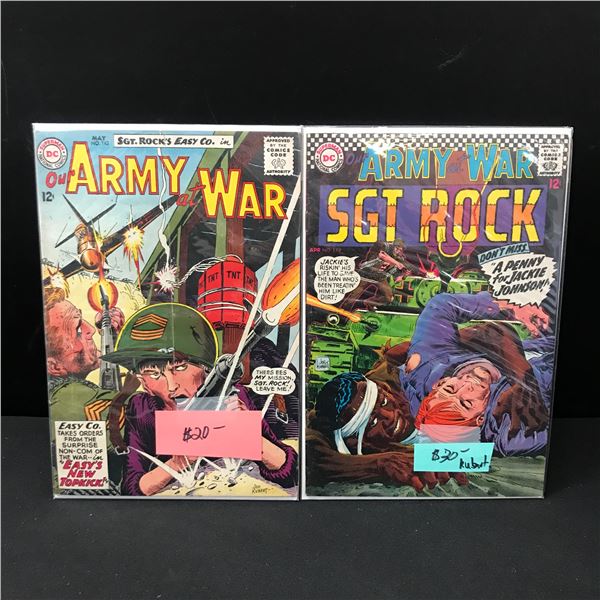 LOT OF 2 ARMY AT WAR COMICS - DC COMICS