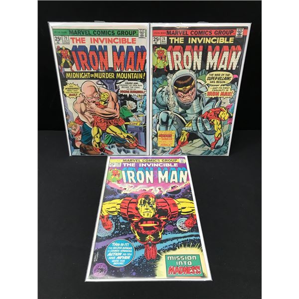 LOT OF 3 THE INVINCIBLE IRON MAN COMICS - MARVEL COMICS