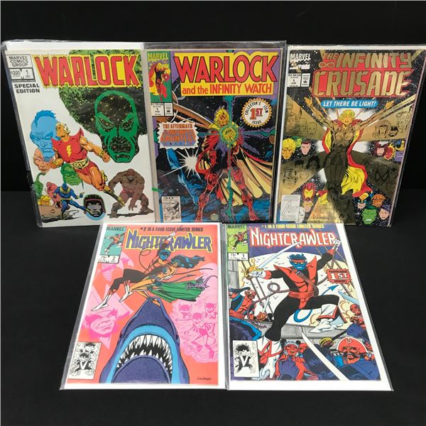 LOT OF 5 MARVEL COMICS INCLUDING 4 X #1'S OF DIFFERENT TITLES