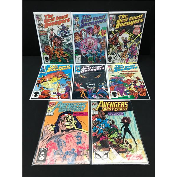 LOT OF 8 WEST COAST AVENGERS COMICS - MARVEL COMICS