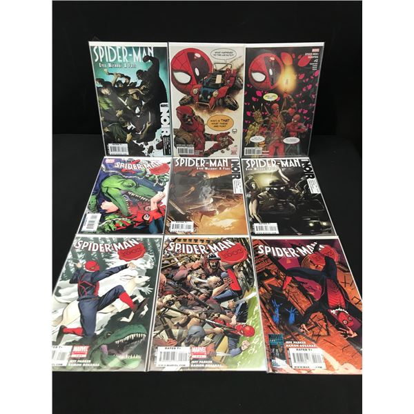 LOT OF 9 COMICS FEATURING SPIDERMAN - MARVEL COMICS