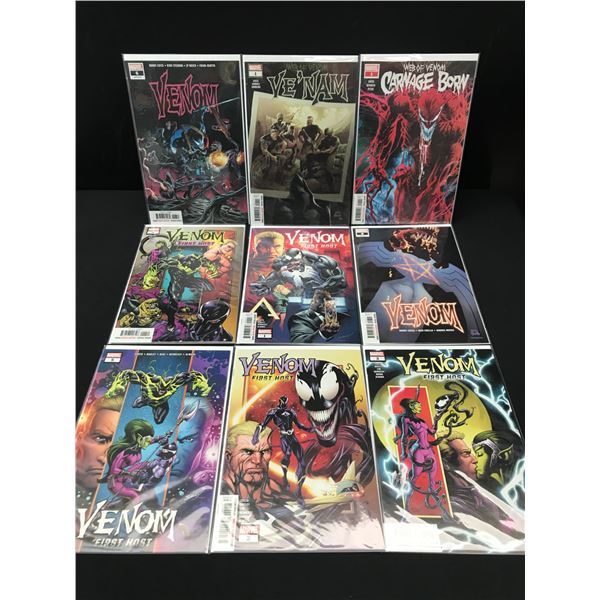 LOT OF 9 COMICS FEATURING VENOM - MARVEL COMICS