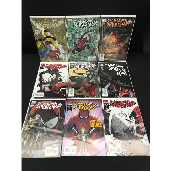 LOT OF 9 SPIDERMAN BASED COMICS - MARVEL COMICS