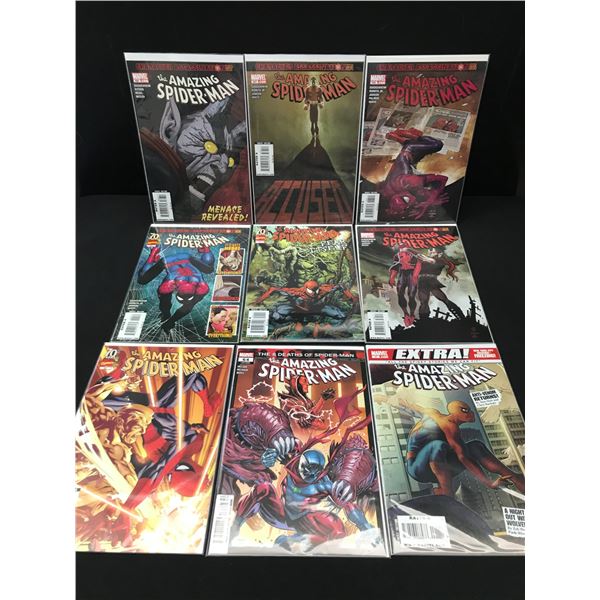 LOT OF 9 SPIDERMAN BASED COMICS - MARVEL COMICS