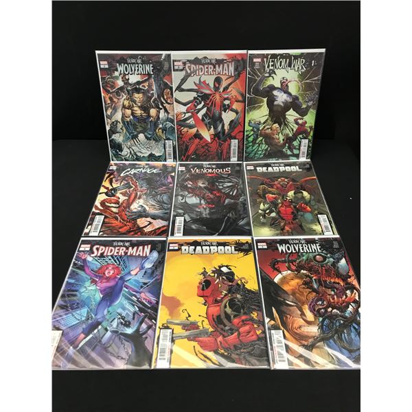 LOT OF 9 VENOM WAR COMICS - MARVEL COMICS