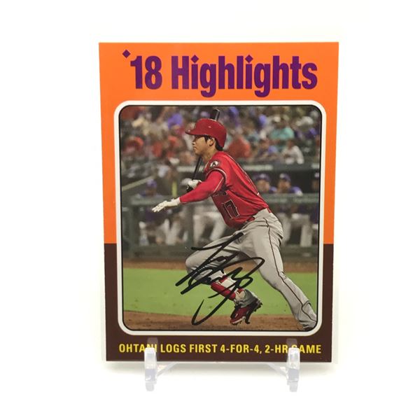 TOPPS '18 HIGHLIGHTS SHOHEI OHTANI SIGNED TRADING CARD