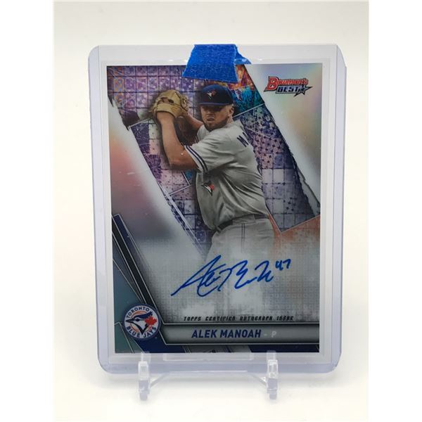 2019 TOPPS BOWMAN'S BEST ALEK MANOAH SIGNED TRADING CARD - TOPPS COA