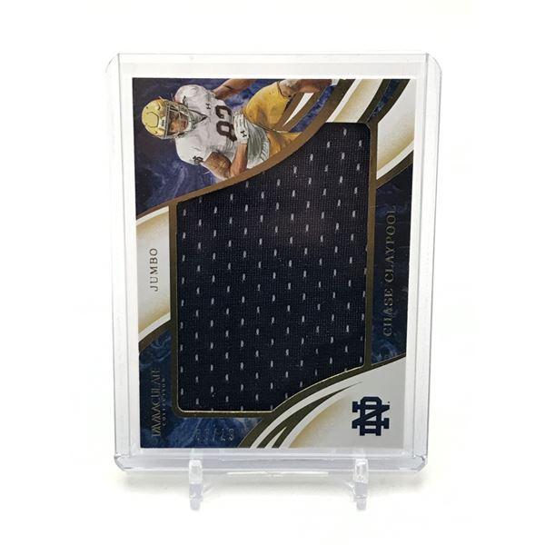 2020 PANINI IMMACULATE COLLECTION COLLEGIATE CHASE CLAYPOOL JUMBO PATCH TRADING CARD 87/99